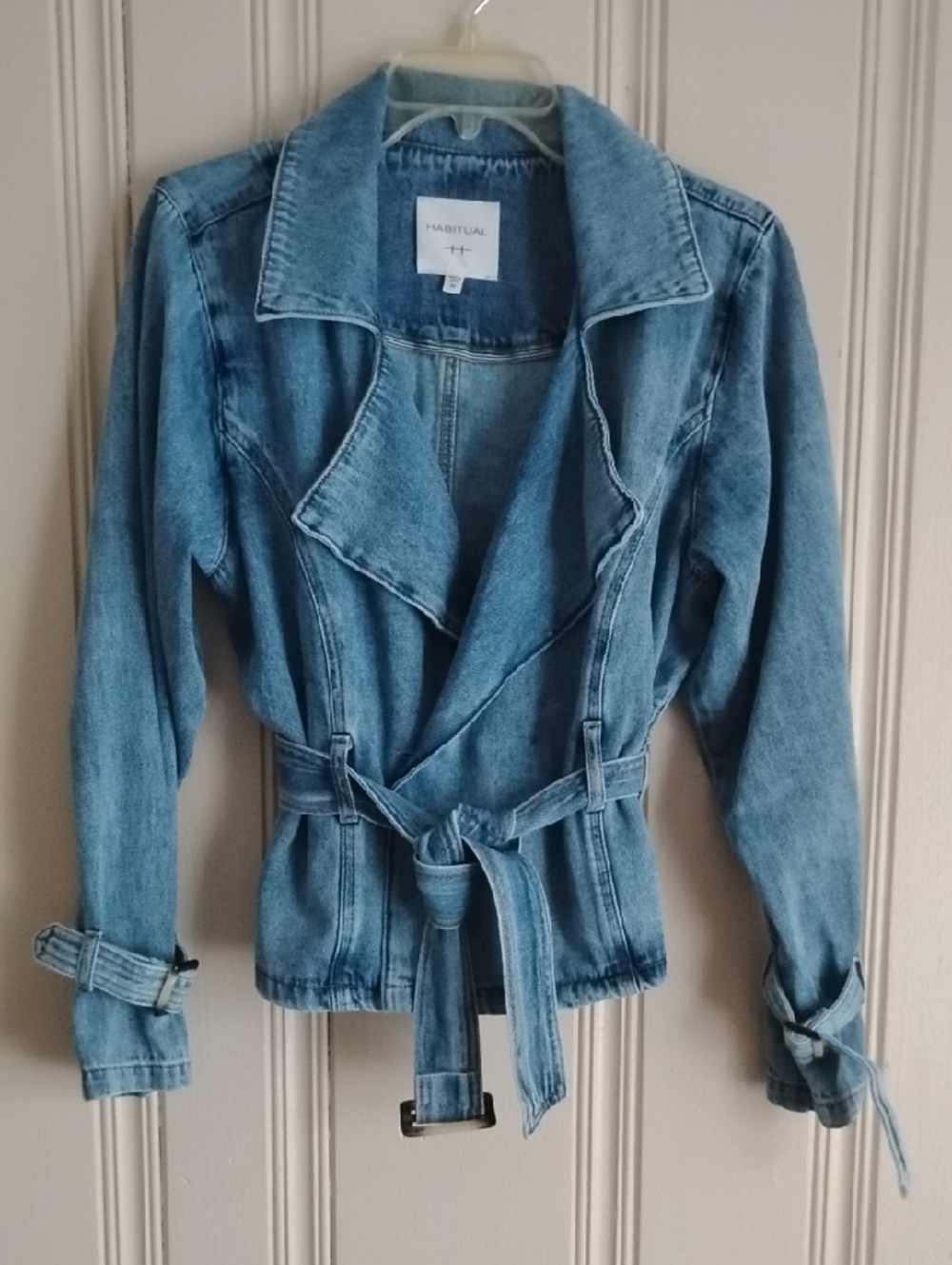Habitual Light Blue Denim Jean Jacket with Belt